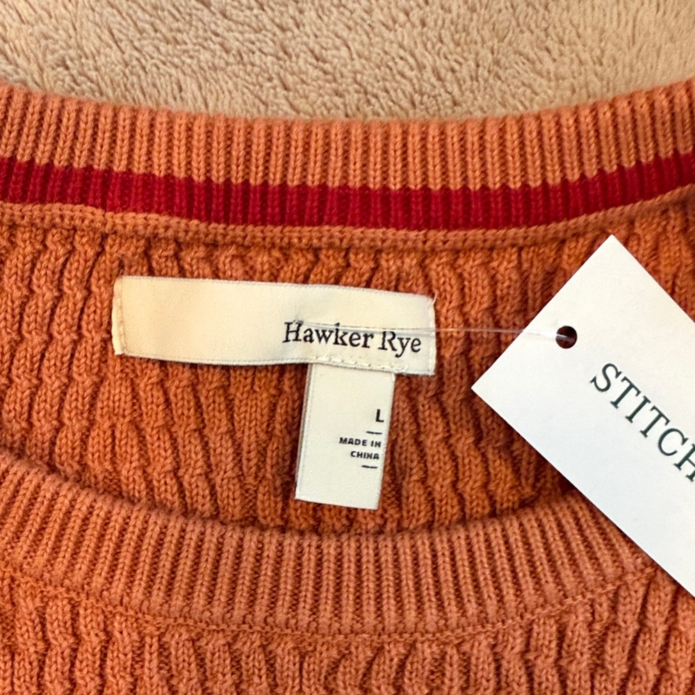 Hawker Rye Men's Rust Crewneck Sweater